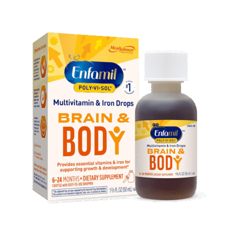 Enfamil poly-vi-sol Multivitamin & Iron Drops Brain & Body-Bổ Sung Vitamin & Sắt Cho Bé-50ml