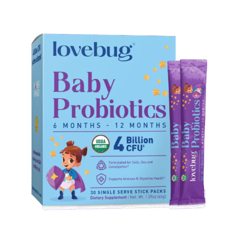 Men Vi Sinh Lovebug Probiotic Hữu Cơ - Hỗ Trợ Tiêu Hóa & Đề Kháng Cho Bé - Hàng nội địa Mỹ đi Air