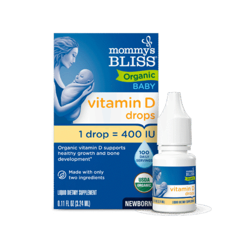 Vitamin D3 hữu cơ cho trẻ sơ sinh MOMMYS BLISS Organic hỗ trợ hấp thụ canxi, phát triển xương và tăng cường miễn dịch cho bé