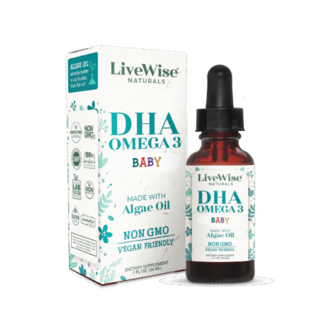 Dha Omega 3 Livewise hỗ trợ phát triển toàn diện cho bé, não bộ, thị giác cho trẻ từ sơ sinh 0-12 Tháng lọ 30ml