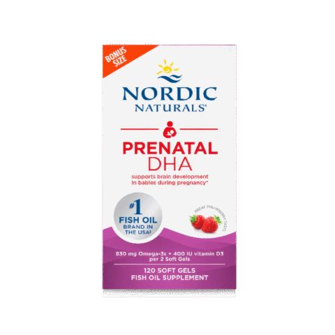 Nordic Naturals Prenatal DHA – 830 mg Omega-3 (480 mg DHA), 400 IU vitamin D3 – Cho Mẹ Bầu