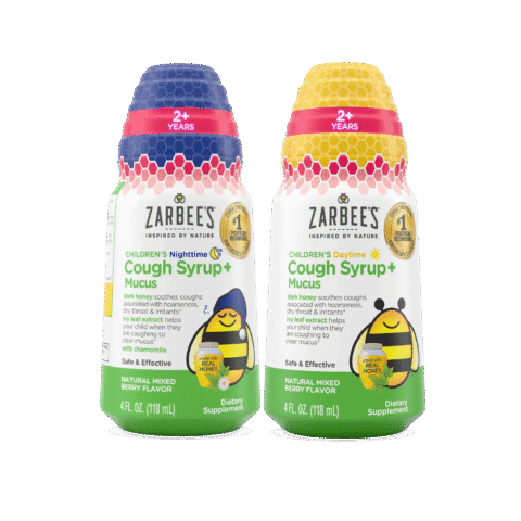 Zarbee’s Kids Cough + Mucus Day & Night (Bộ 2 chai 118 ml – cho bé 2–6 tuổi)