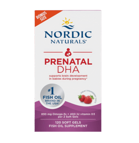 Nordic Naturals Prenatal DHA – 830 mg Omega-3 (480 mg DHA), 400 IU vitamin D3 – Cho Mẹ Bầu